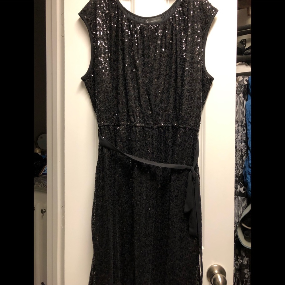 Lane Bryant Black Sequins Cocktail Dress